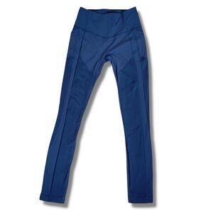 LULU-LEMON All The Right Places Leggings Side Pockets
No Front Inseam Blue Navy